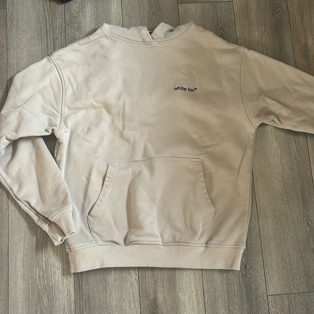 Grey White Fox Hoodie